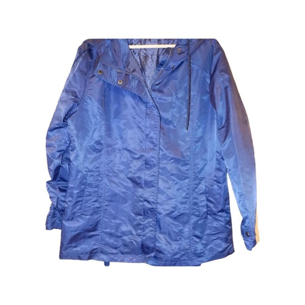 Involano blue raincoat with hoodie